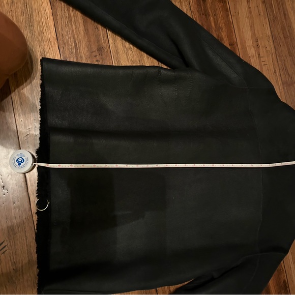 ME+EM 2022 Genuine Sheepskin Shearling Leather Reversible Moto Jacket - Picture 6 of 10